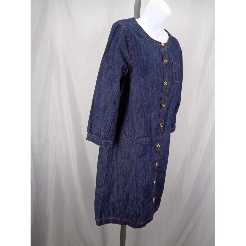 Talbots Petite Denim Utility Shirt Dress Size Medium Petite MP - Picture 4 of 11